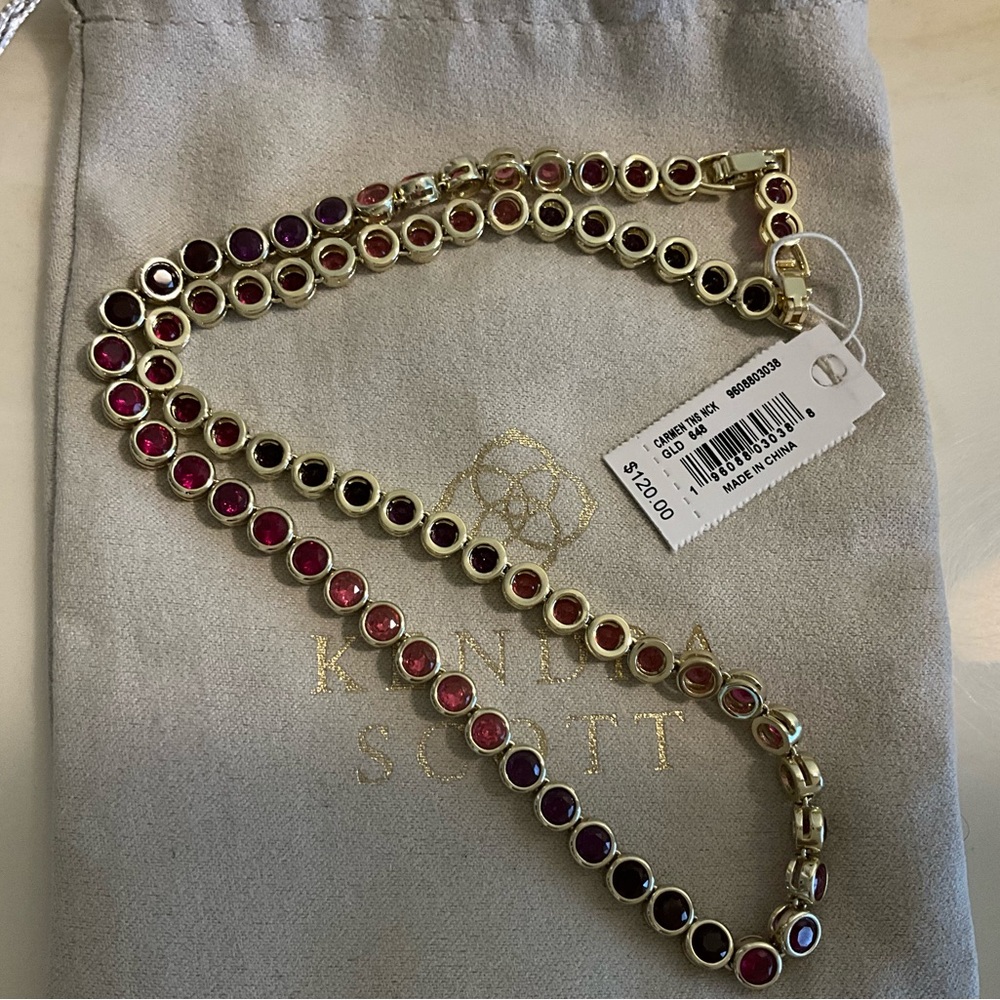 Kendra Scott Carmen Ruby Tennis Necklace